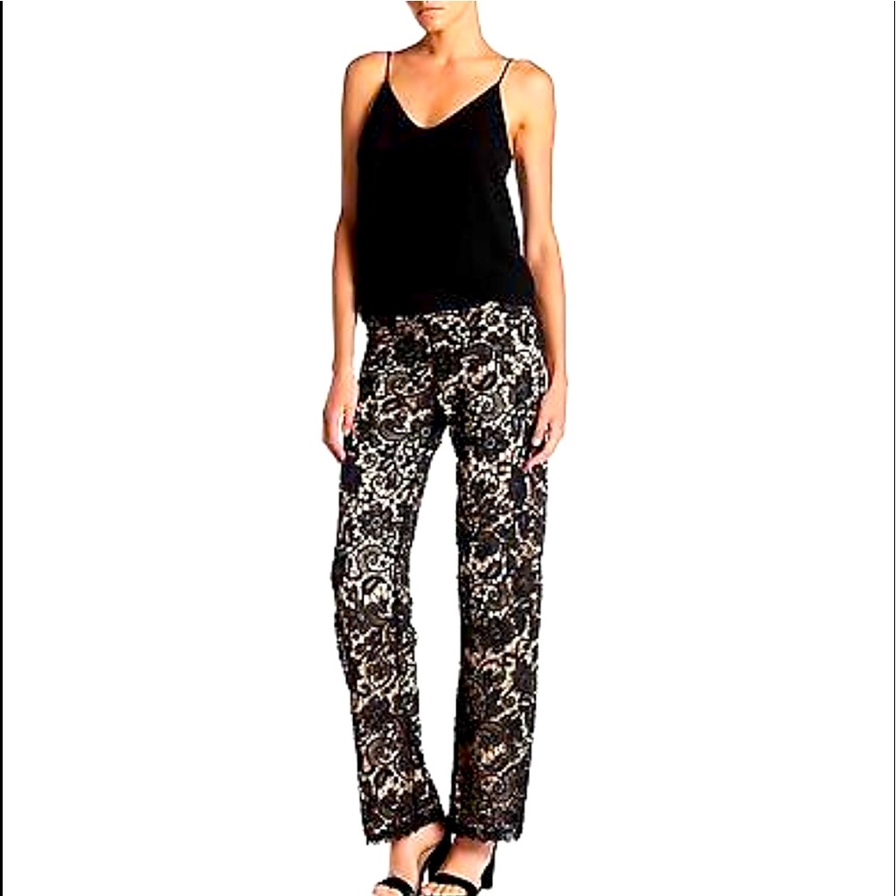 Nwot Julian Chang Raven Lace Pant Black